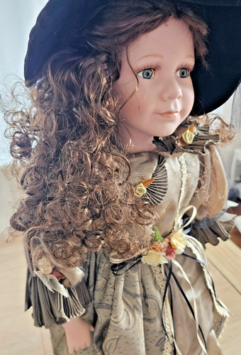 Große vintage porzellanpuppe - große,