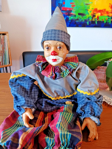 Clown puppe 65cm - clown,